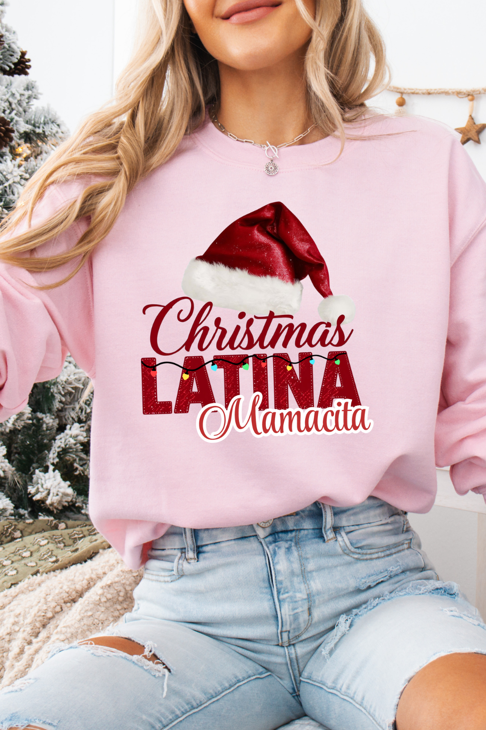 Christmas Latina Mamacita Sweatshirt | Latina Christmas Sweater | Holiday Mom Shirt | Spanish Xmas Gift for Mom | Cute Navidad Outfit