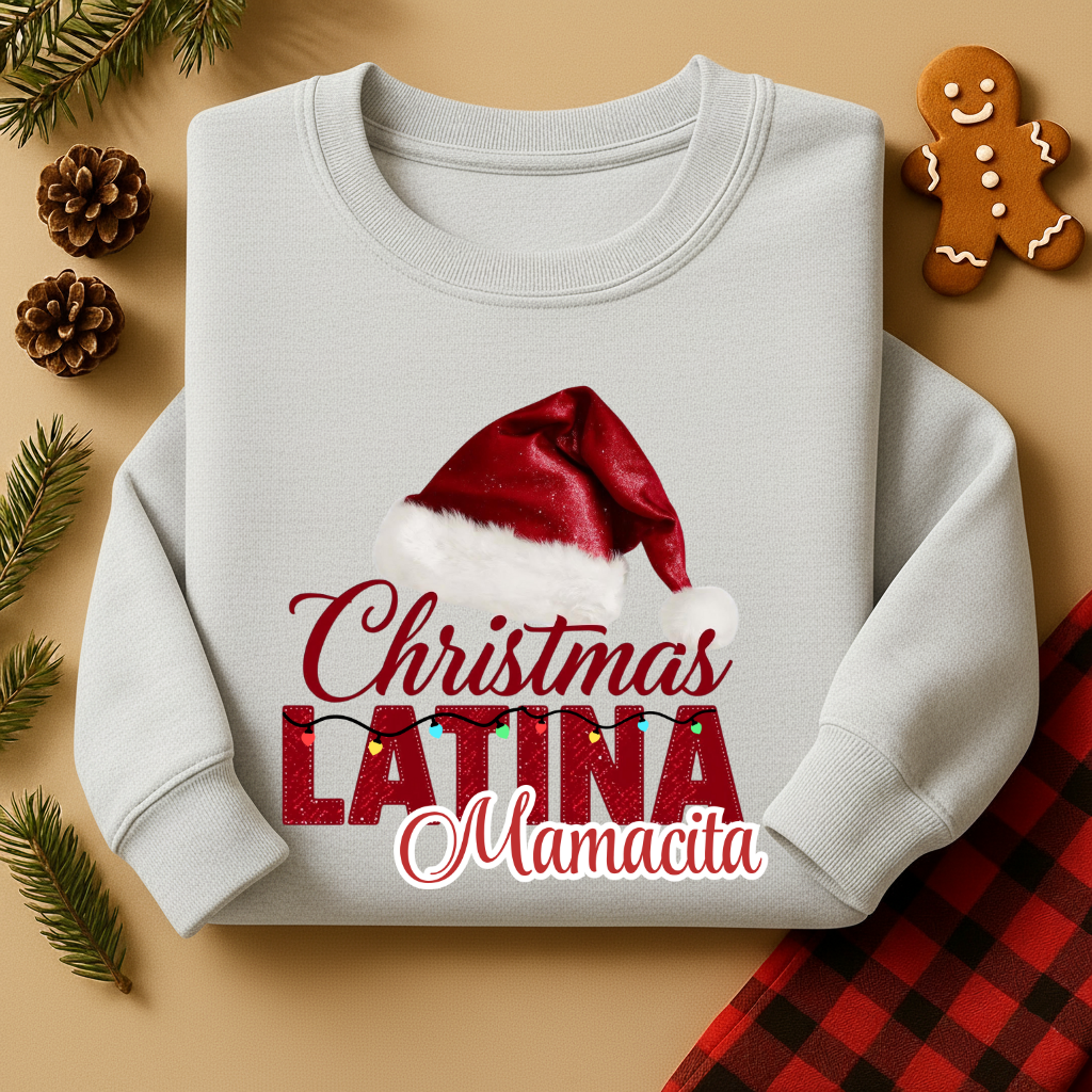 Christmas Latina Mamacita Sweatshirt | Latina Christmas Sweater | Holiday Mom Shirt | Spanish Xmas Gift for Mom | Cute Navidad Outfit