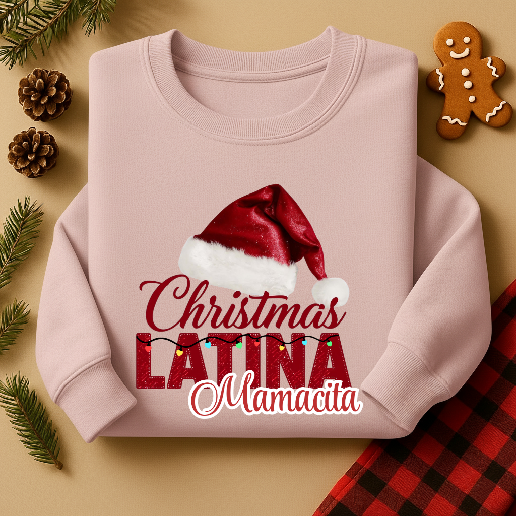 Christmas Latina Mamacita Sweatshirt | Latina Christmas Sweater | Holiday Mom Shirt | Spanish Xmas Gift for Mom | Cute Navidad Outfit