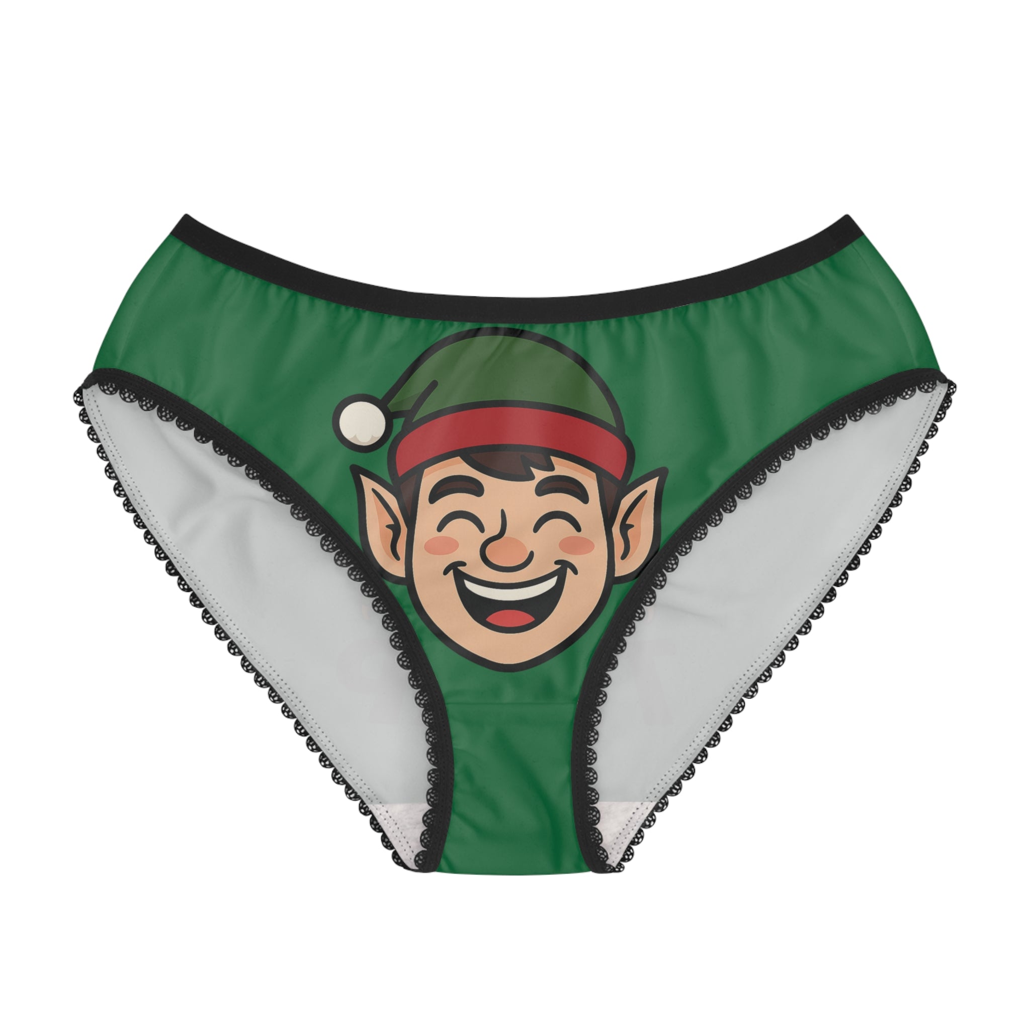 Booty Trap Elf Christmas Underwear | Funny Holiday Panties for Her | Cheeky Christmas Lingerie | Naughty Elf Gift | Xmas Gag Gift